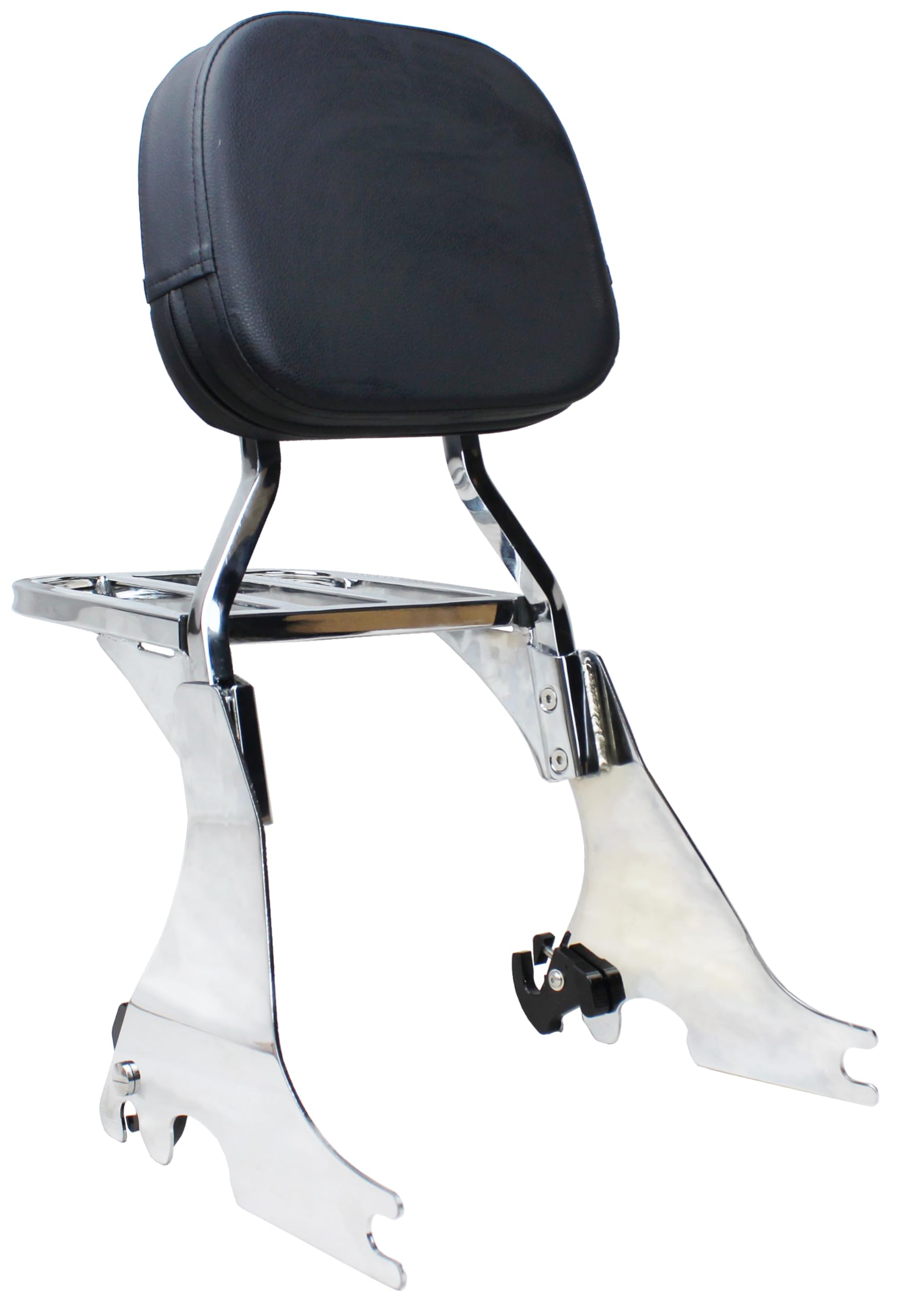 YHMOTO Schienale passeggero staccabile per moto Sissy Bar e portapacchi con kit di fissaggio per Harley Sportster XL 883 1200 2004-2024 (cromato)