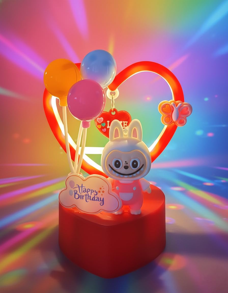 Tachyon Heart-Shaped Happy Birthday Bunny Figurine Gift 1