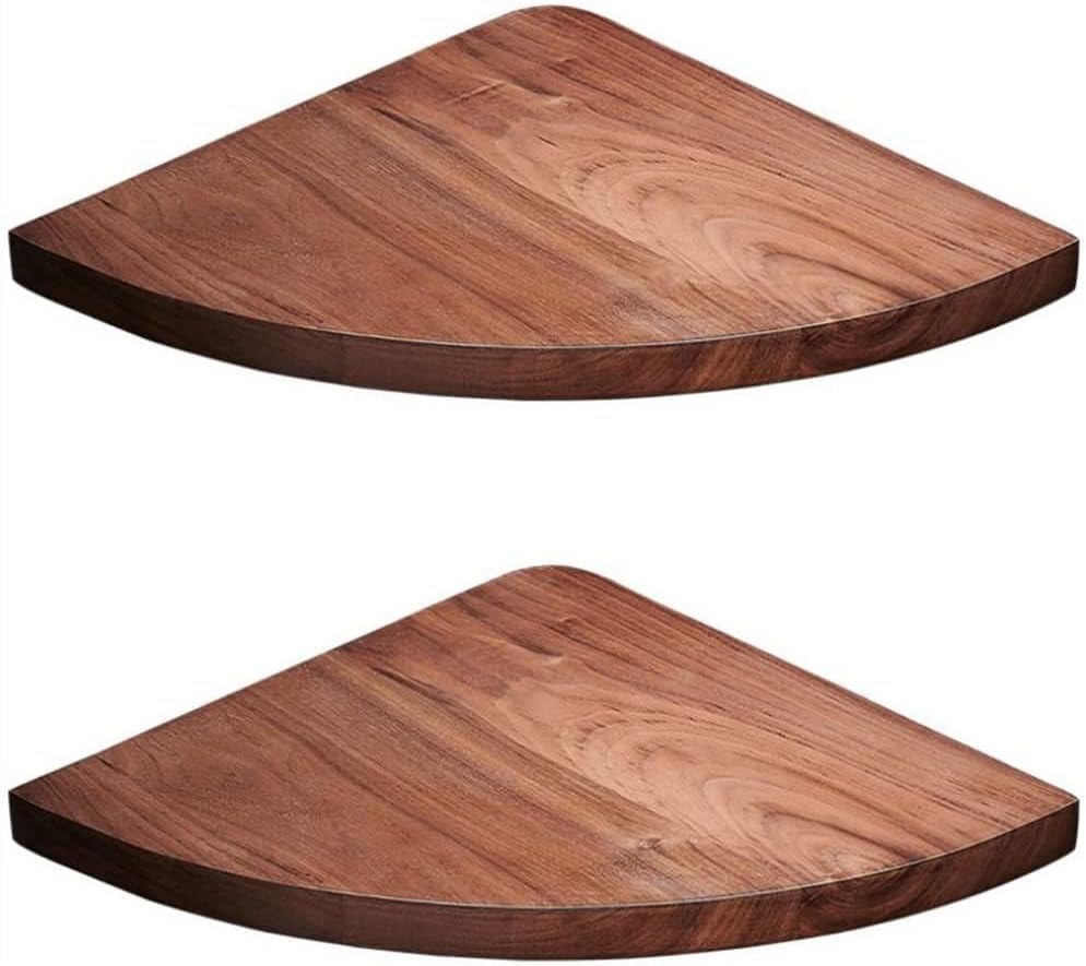 Étagère de rangement murale de luxe en bois de noyer pour angle de douche - 4