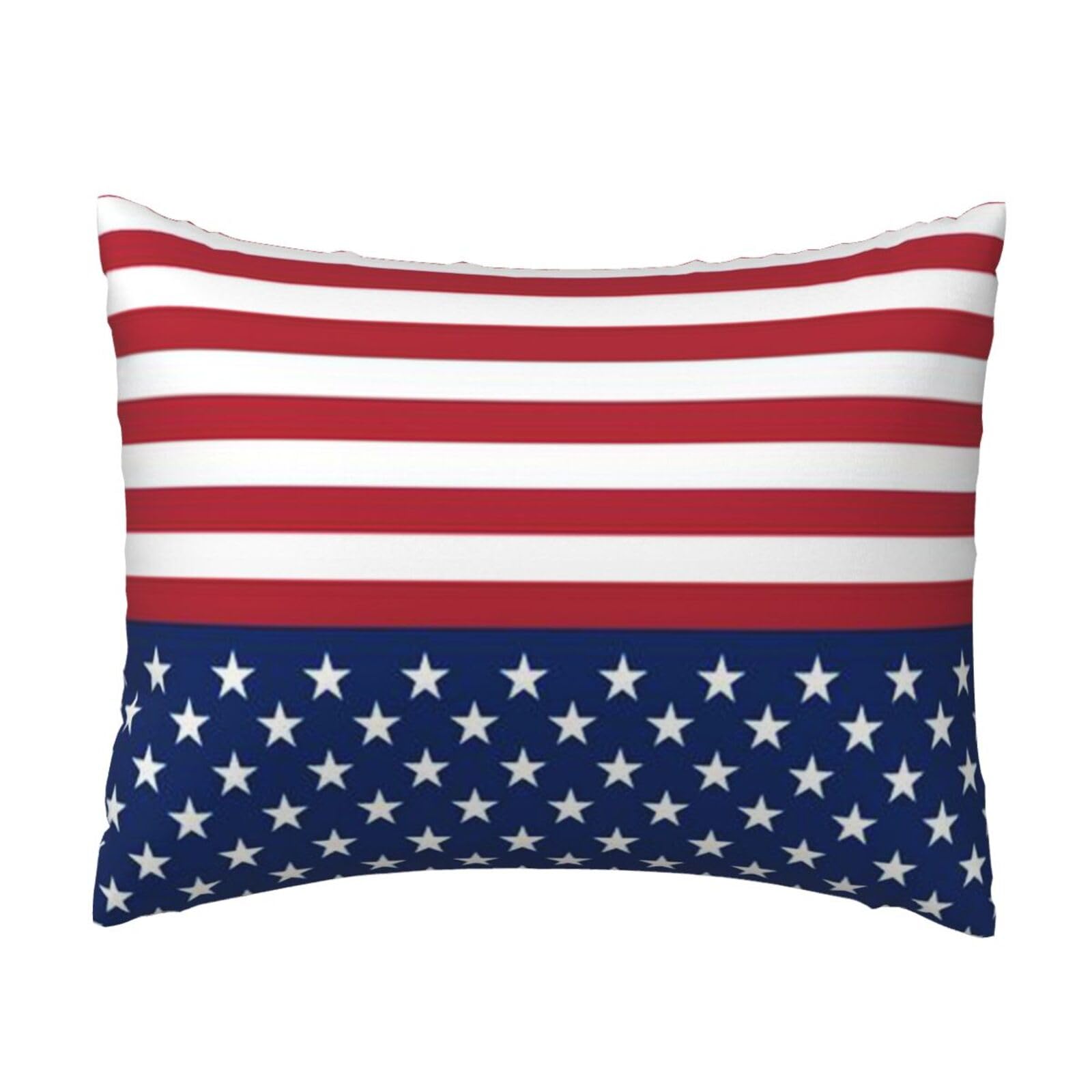 GSGCSBYMLG American Flag Stars Stripes printed Pillow Case 20x26in Cushion Cover