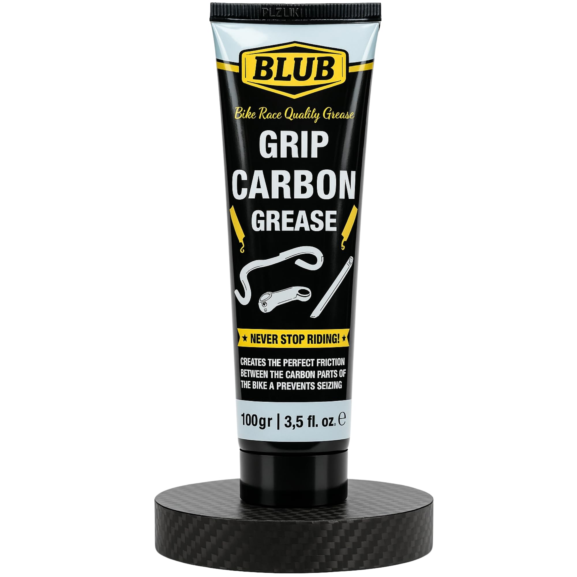 BLUB Grip Carbon Grease - Grasa carbono bicicleta para montaje de componentes | Grasa montaje bicicleta para piezas de carbono y aluminio | Reduce ruidos y evita corrosión