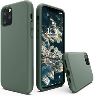SURPHY Silicone Case for iPhone 11 Pro Max Case, Liquid Silicone Protective Phone Case Cover (Full Body, Soft Case with Microfiber Lining) Compatible with iPhone 11 Pro Max 6.5" (Pine Green)
