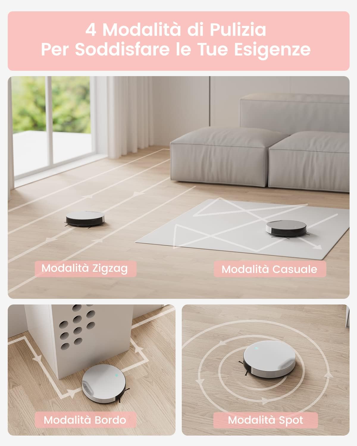 LEFANT Robot Aspirapolvere,Aspirazione Potenza 4500Pa,4 Modalità di Pulizia,Controllo APP/Alexa/Google,Fino a 165 Minuti di Autonomia,Ideale per Peli di Animali Aspirapolvere Robot N1 LEFANT Robot Aspirapolvere,Aspirazione Potenza 4500Pa,4 Modalità di Pulizia,Controllo APP/Alexa/Google,Fino a 165 Minuti di Autonomia,Ideale per Peli di Animali Aspirapolvere Robot N1