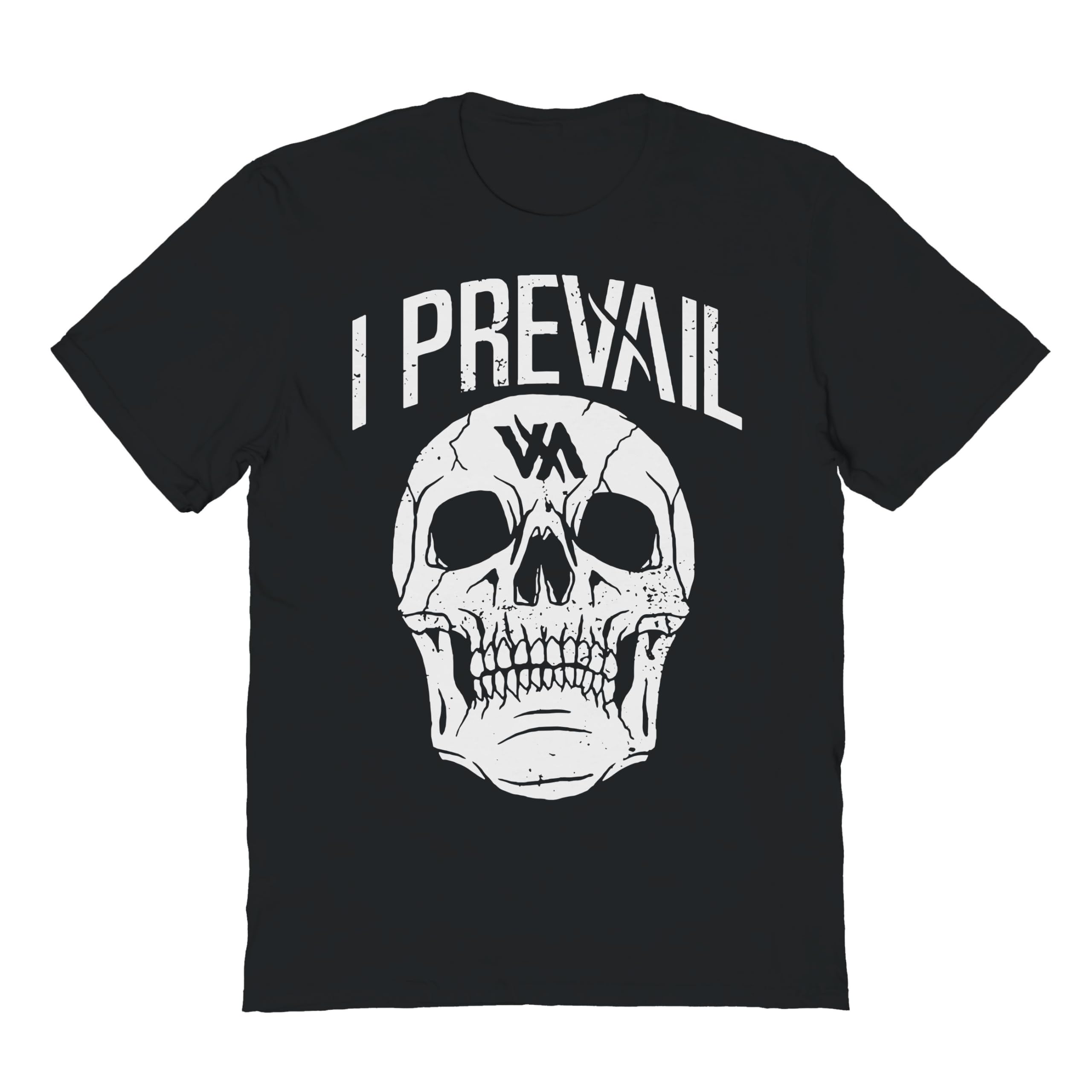 I Prevail Band I Prevail Skull Front & Back Print Mens Short Sleeve T Shirt Rock Band Music Graphic Tees