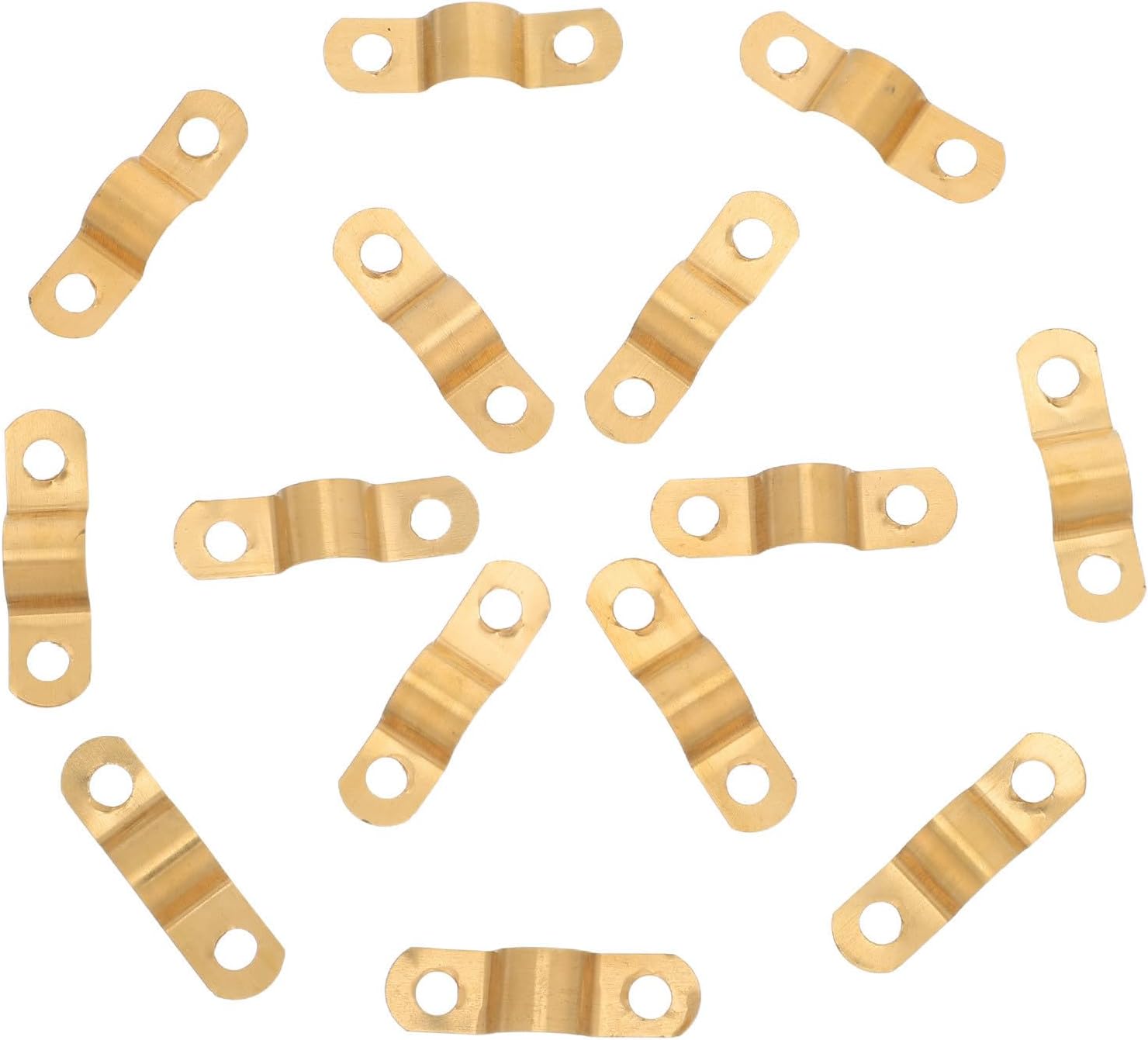 70pcs Copper Pipe Strap Clamp with Two Holes, U-shaped Tube Strap Tension Clip Made of Sturdy Copper, Universal Compatibility for Refrigeration Line and Commercial Fridges