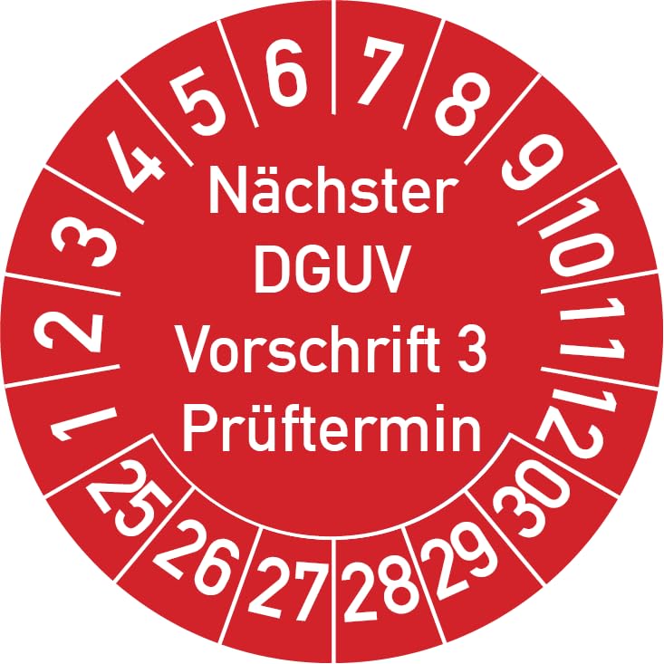 Nächster DGUV Vorschrift 3 Prüftermin Prüfplaket Produktbild-Vorschau 10