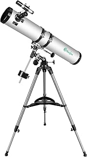 114EQ Telescope, 900mm Telescopes for Adults Astronomy with German Technology Equatorial, Fully- Coated Glass Optics Professional Newtonian Reflector Telescopes for Astronomy Beginners