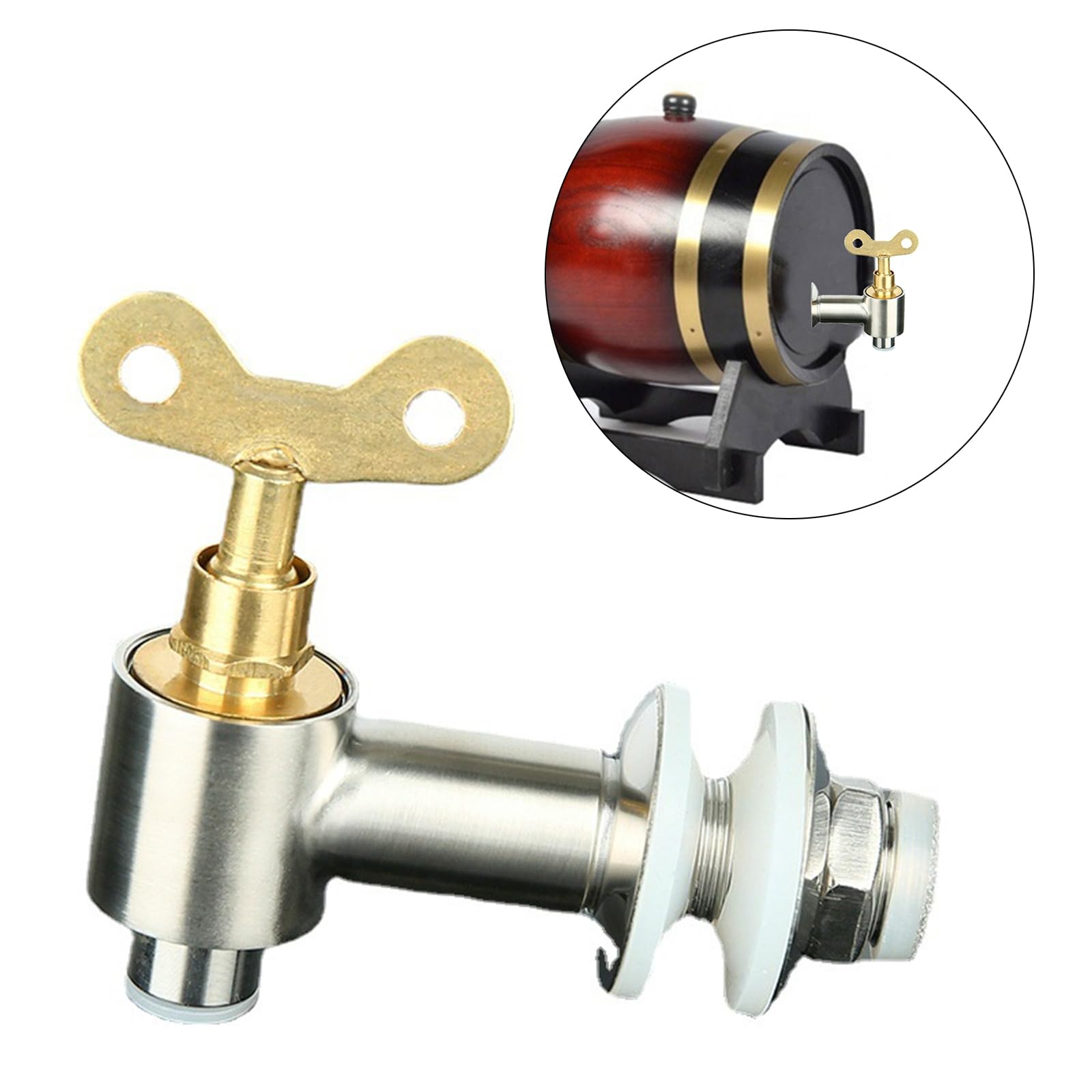 KANGQL Dispenser Tap, Beverage Dispenser Faucet Tap Drink Tap Stainless Steel Versatile Faucet Metal Beverage Faucet for Drinks