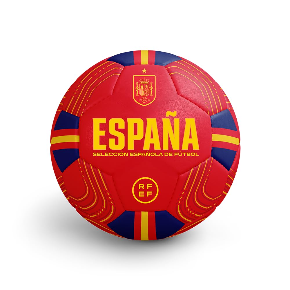 RFEF BALÓN ESPAÑA 2026 – Balón de Fútbol Oficial, Diseño Rojo Amarillo Azul, Escudo de la Roja