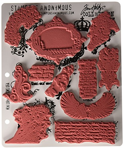 Stampers Anonymous Tim Holtz Large Cling Rubber Stamp Set, Mini Ornates