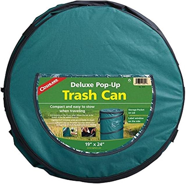 Coghlan's C1819 Deluxe Pop Up Trash Can, Green, One Size