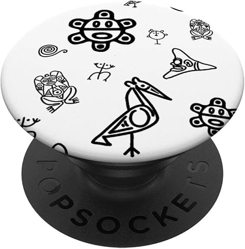 Miniatura 1 de Simbolos Tainos de Puerto Rico Tallados Sol Coqui Taino PopSockets - Agarre y soporte para teléfonos y tabletas
