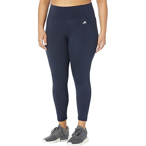 adidas Womens Optime Stash Pocket High Waisted 7/8 Tights