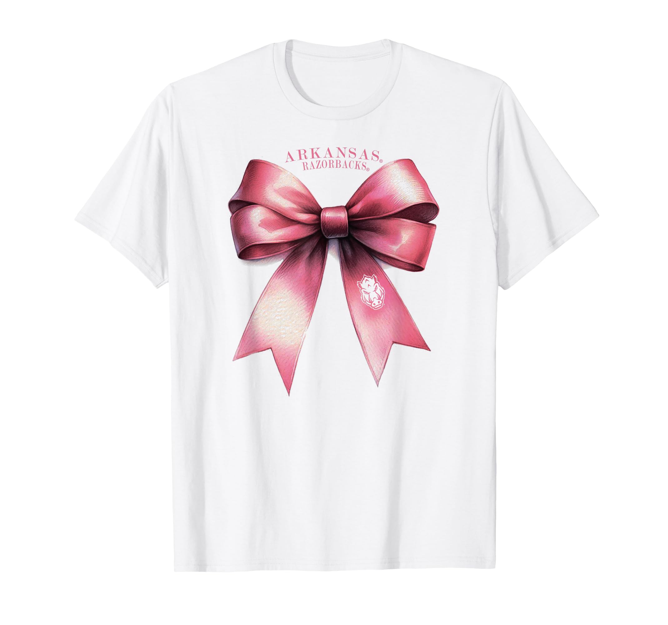 Arkansas Razorbacks Bow Pink Officially Licensed T-Shirt