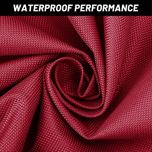 Bâche de bateau 600D imperméable housse protection V-Hull rouge 17-19FT - 3
