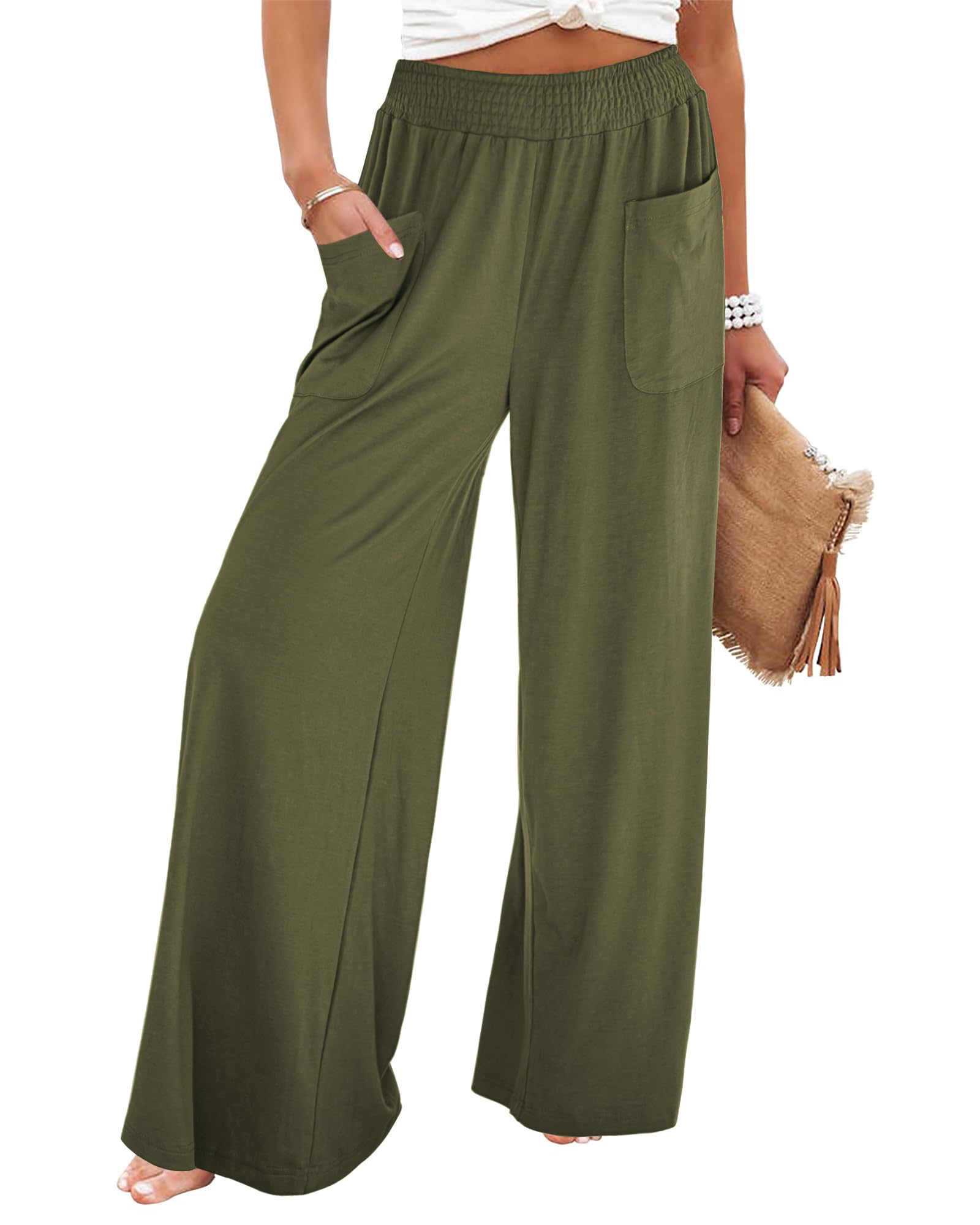 GRAPENT Wide Leg Pants for Women High Waisted Baggy Palazzo Pants