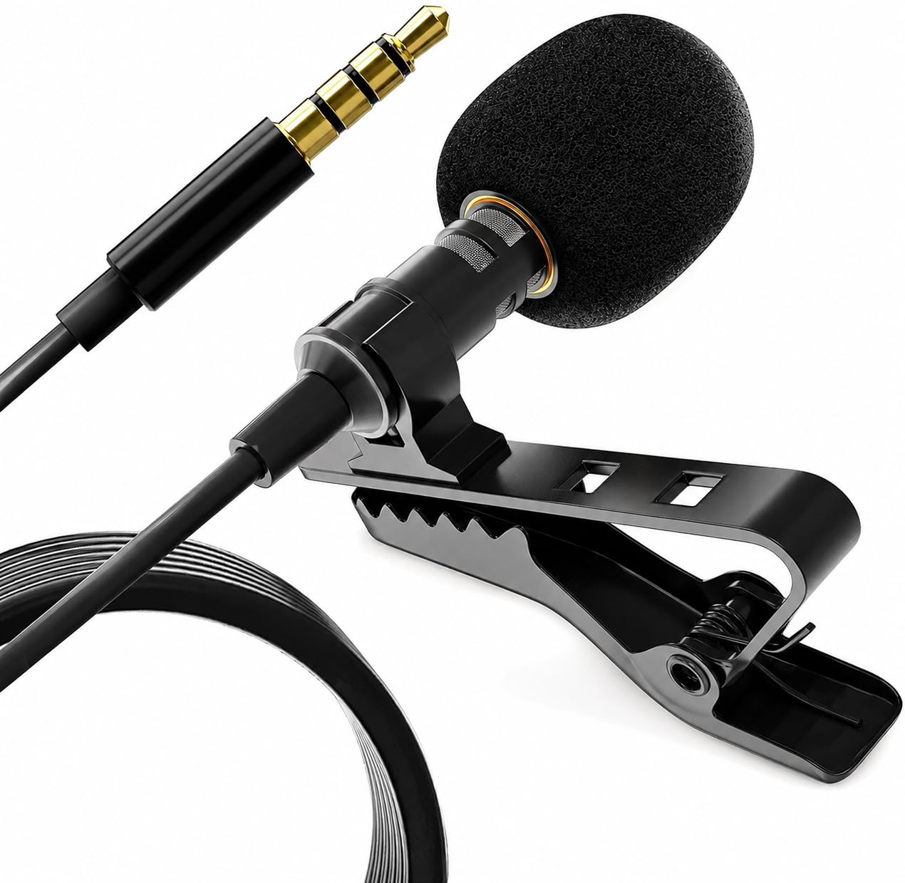CERLINK Clip-On Lavalier Microphone | 3.5mm Collar Mic for Clear Voice Recording | Compatible with Smartphones, PC & Laptop | for YouTube, Vlogging & Interviews | 1.5M (Pack 1)-picture-14