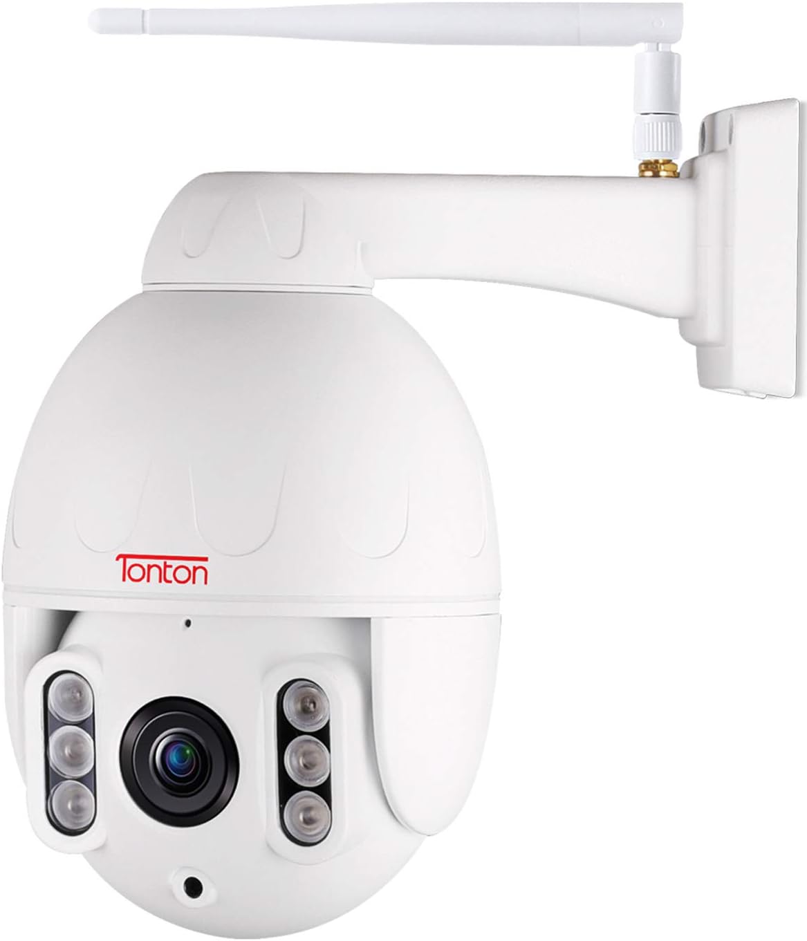 Tonton Full HD 1080P PTZ IP Dome Camera 5X Optical Zoom,2.0 MP Waterproof Outdoor WiFi Security Camera with Motion Detection, 2-Ways Audio, Night Vision up to 200ft, Metal Housing