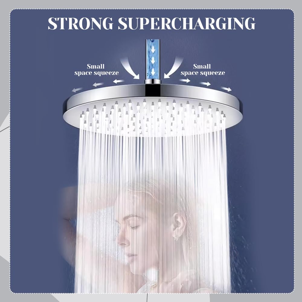 Katezon Pomme De Douche Haute Pression, 7,6 Cm, Anti-obstruction Et Anti-fuite, Avec Rotule Pivotante Réglable En Laiton (chromé