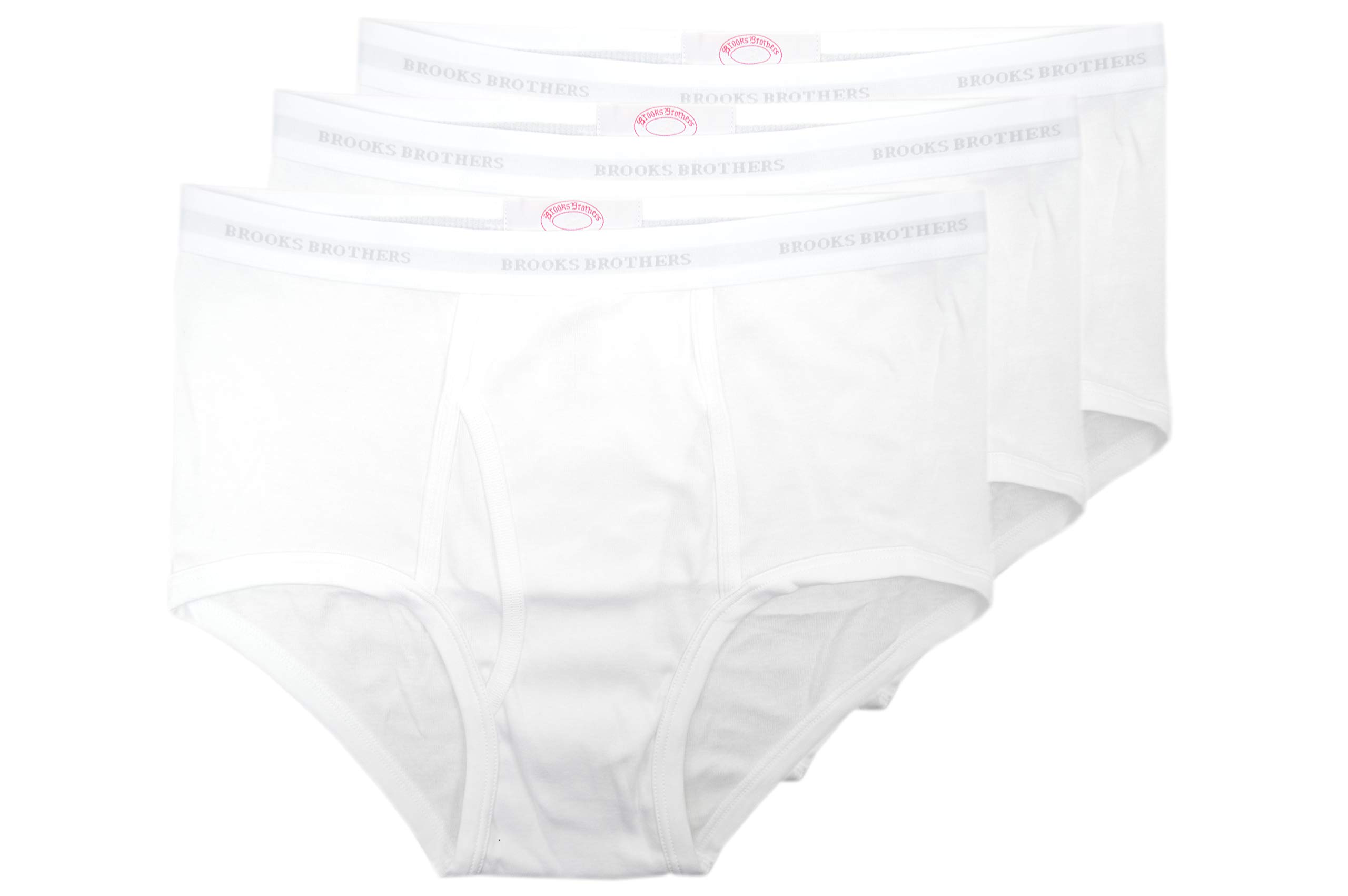 Men's 3 Pack Regular Fit 100% Combed Cotton Stretch Briefs Underwear Bright White