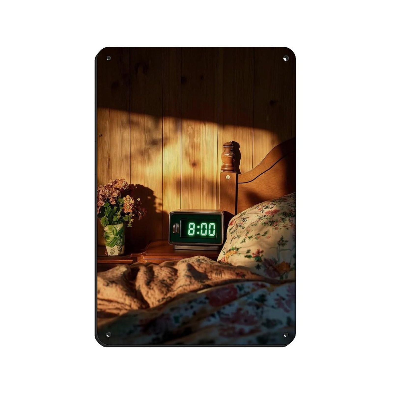 Poster rétro en métal Sunrise Light plaque murale vintage déco salon 20x30 cm