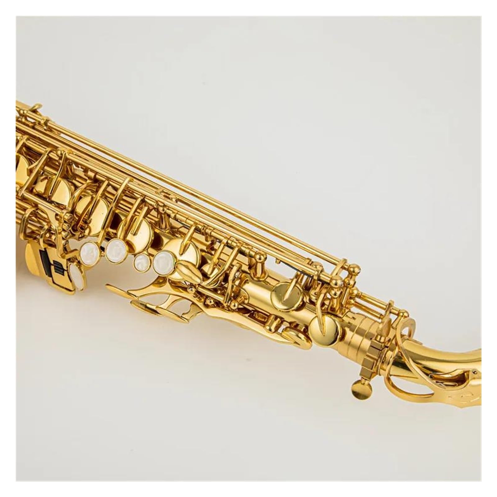Saksofon Saksofon Altowy Eb Tune Mosiężny Złoty Lakier Instrument Muzyczny Saksofon E-płaski Z Akcesoriami Do Futerału (Color : A)
