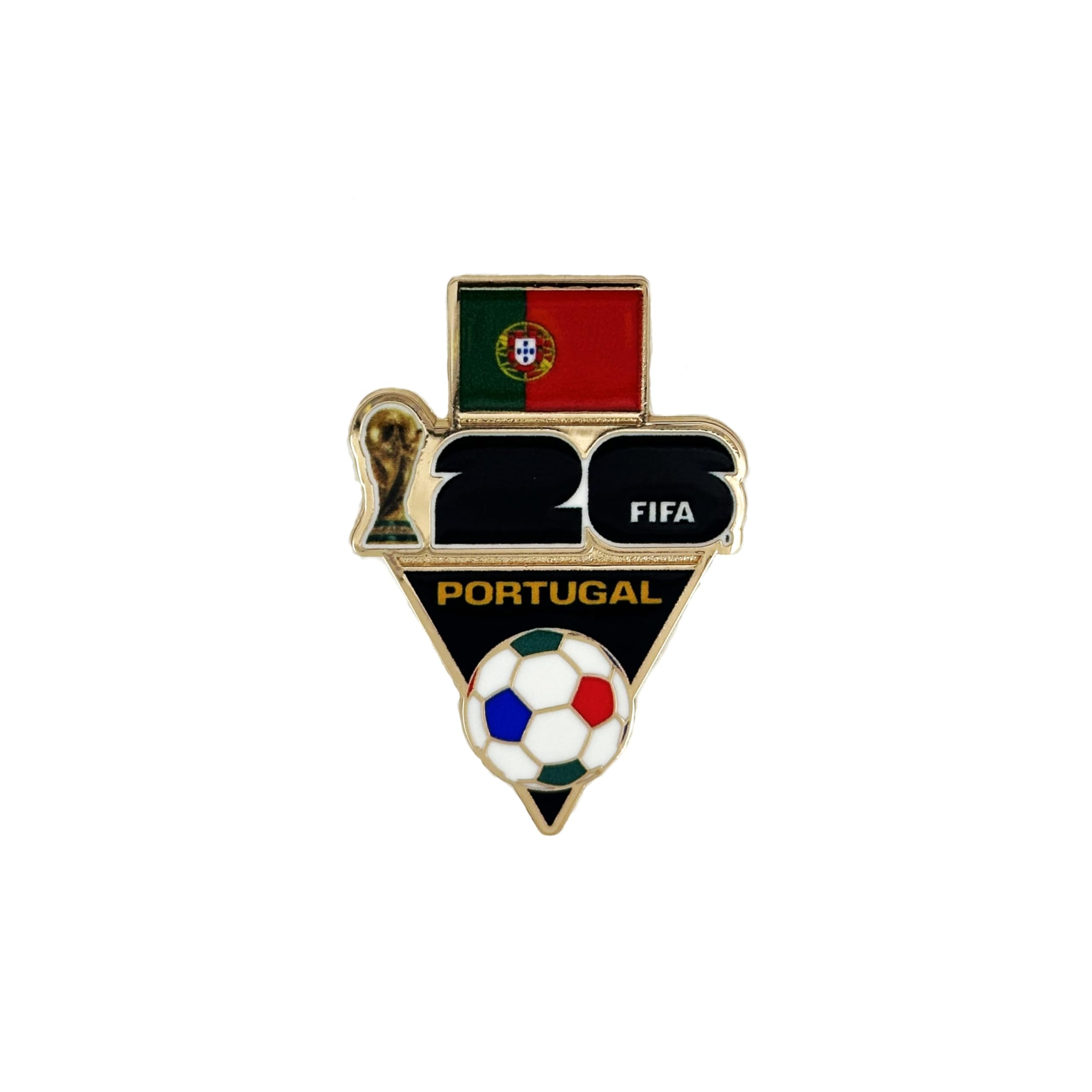 HONAV 2026 FIFA World Cup Portugal Soccer Ball Lapel Pin - Premium Zinc Alloy, Officially Licensed Collectible Souvenir - Gift & Event Keepsake For Hats, Bags & Collections