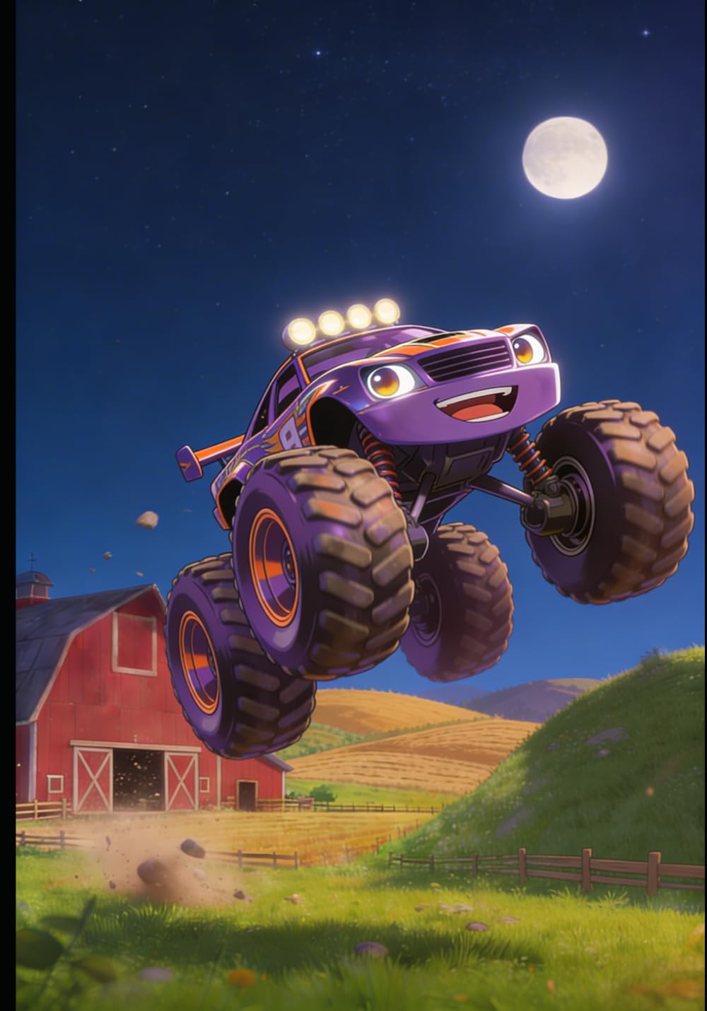 Goodnight, Mighty Mojo: A Bedtime Story for Kids Who Love Monster Trucks and Tractors (Mojo and Toby)
