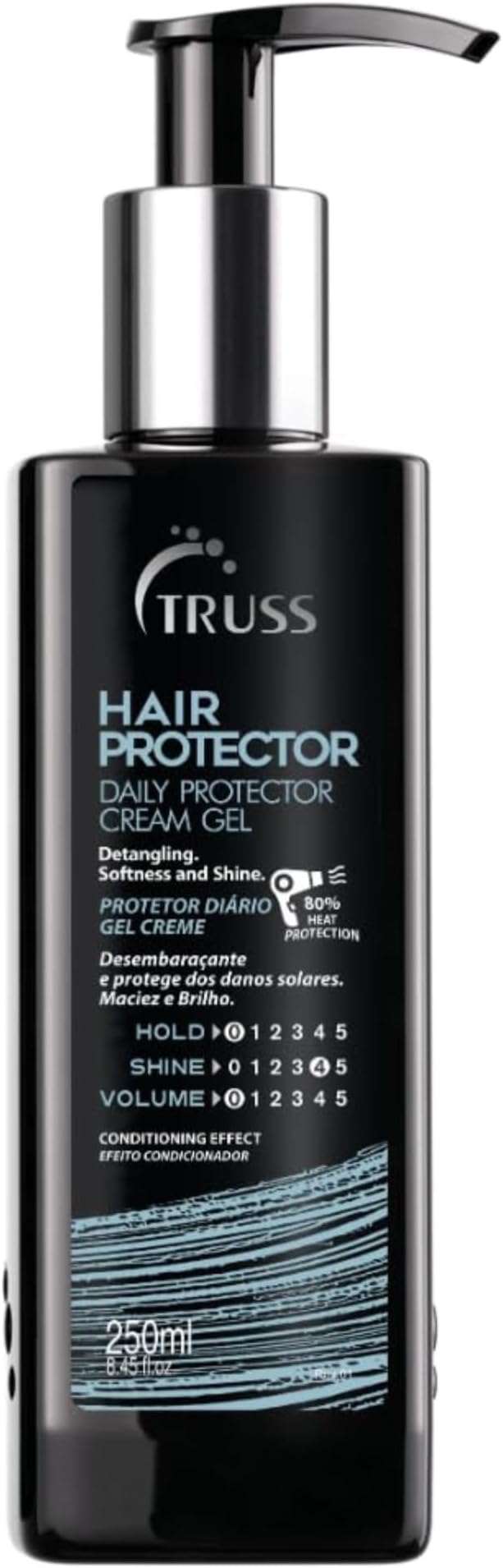 TRUSS Hair Protector - Powerful Heat Protectant + Blowout Cream - Easy-to-Use Blow Dryer + Detangler Spray with Strong Thermal Protection for Hair - Smoothing Anti Frizz Blow Dry Cream - (240 ml)