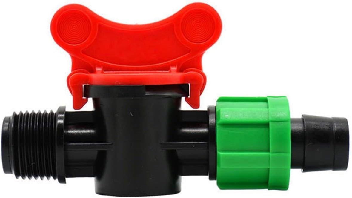 Gardening Watering System Tools Male Thread 1/2 3/4 To16mm Drip Irrigation With Faucet Connector Lock Nut Garden Faucet Irrigation Valve Irrigation Greenhouse 20Pcs (Color : A)