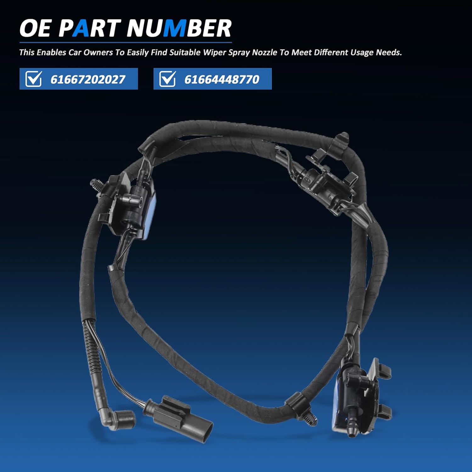 MUNIK 61667202027 Nozzle Chain Window Washer 2009-2015 Compatible with BMW 730Li 740Li 750Li 760Li 4.4T F02 F04 Replact# 61664448770 61664448770 V20080466 190108 EDSBM102 887502201 15SKV279