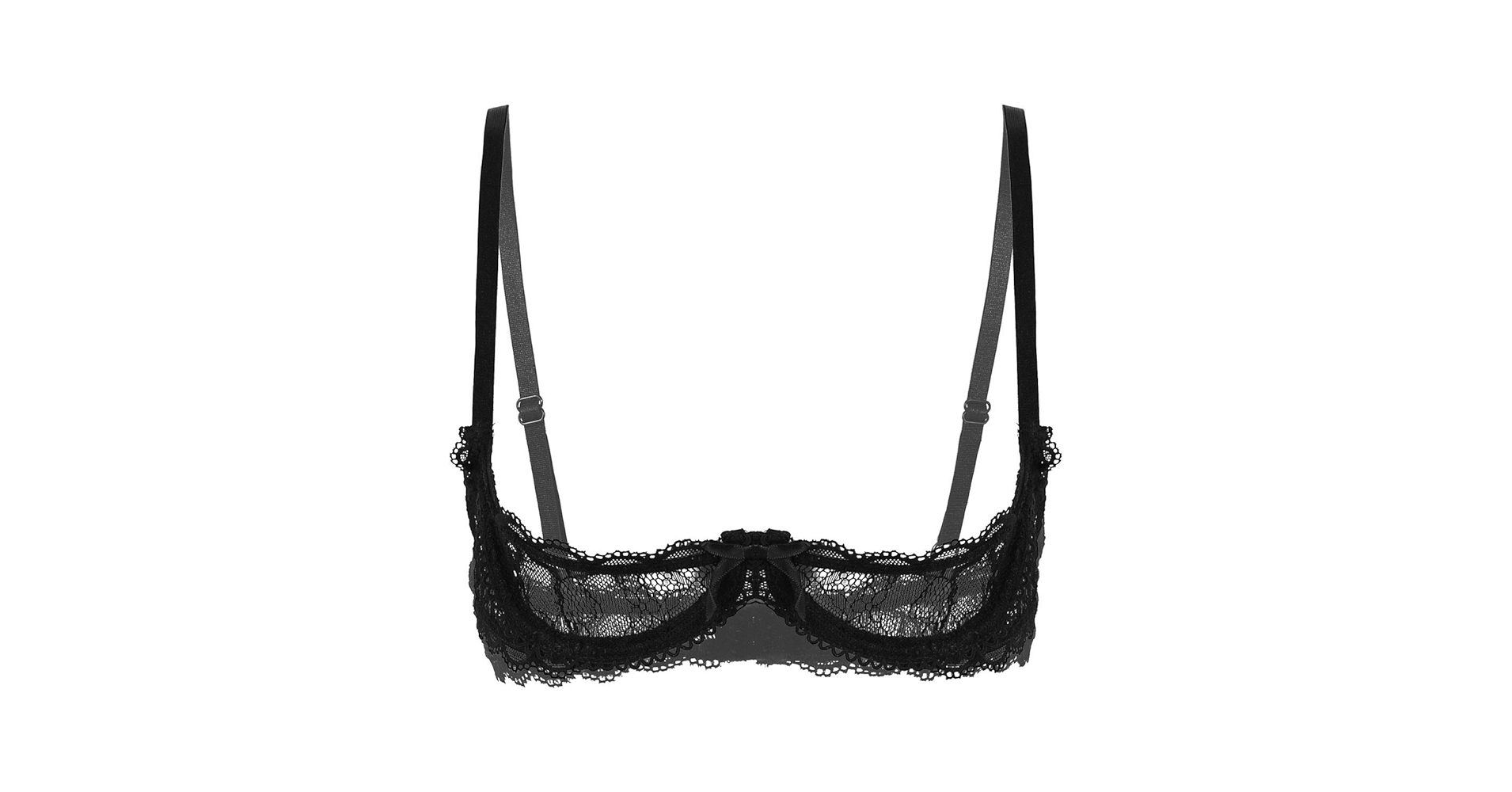 Shinsto Womens Sexy Lace Lingerie Bra See Through 1/4 Cup