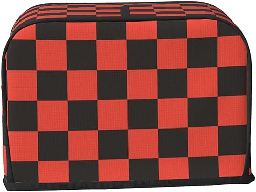 Miniatura 19 de Funda para máquina de pan de 2 rebanadas de color blanco y negro con bolsillos, cubierta para tostadora, protección de huellas dactilares, lavable a