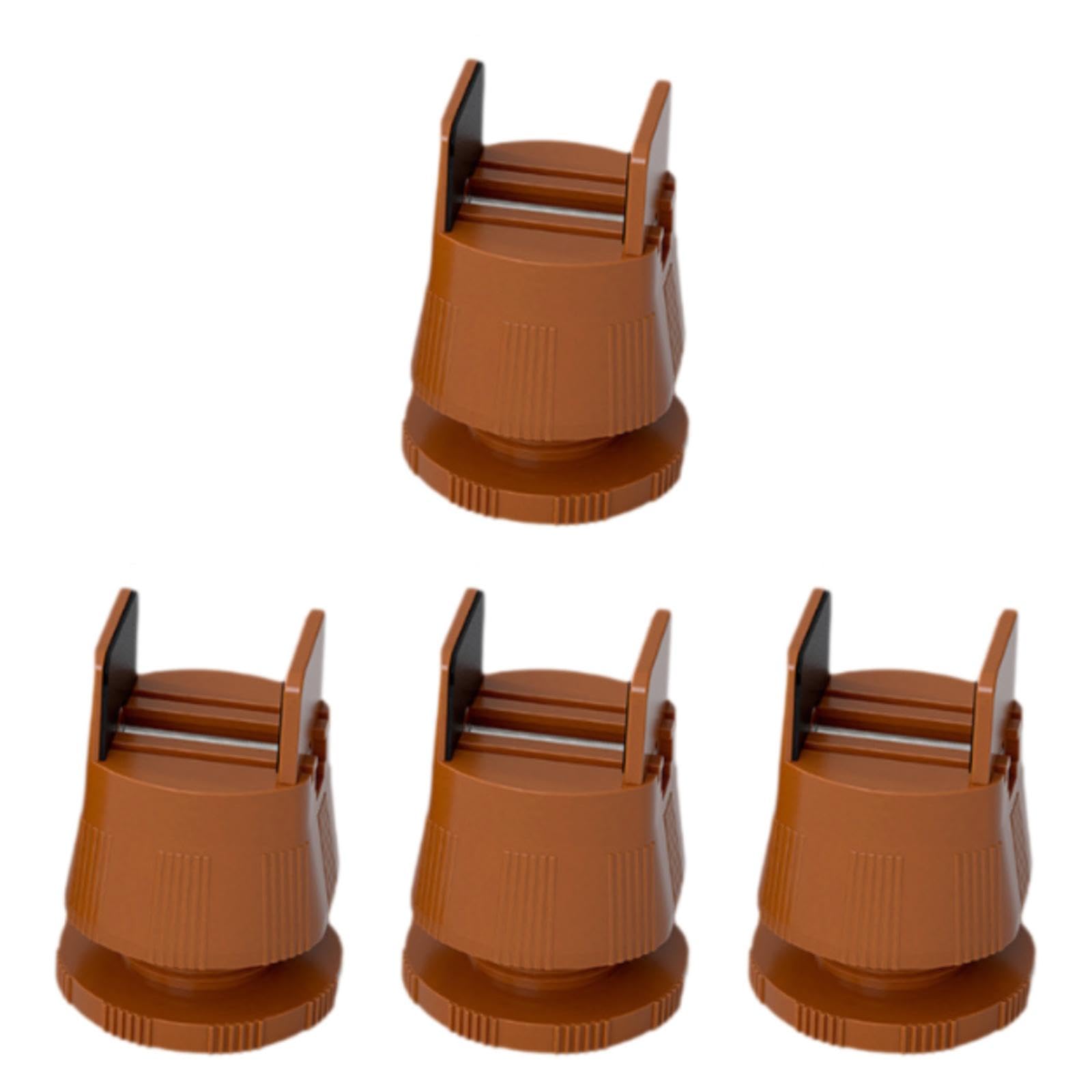 Qianly 4 Piezas de Elevadores de Cama, Elevadores de Muebles Antideslizantes Y Resistentes para Sillas con Abrazadera de Tornillo Ajustable para Dormitorio, MarrÓn, Altura de 6cm a 8cm