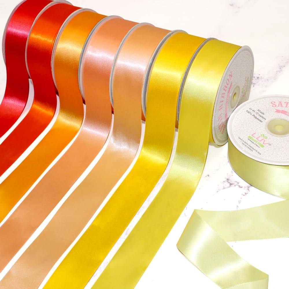 Creative Ideas Satin Single Face 1.5" Inch Ribbon x 50 Yards,for Gift Wrapping Crafts Wedding Decoration Bows Bouquet Floral Arrangement