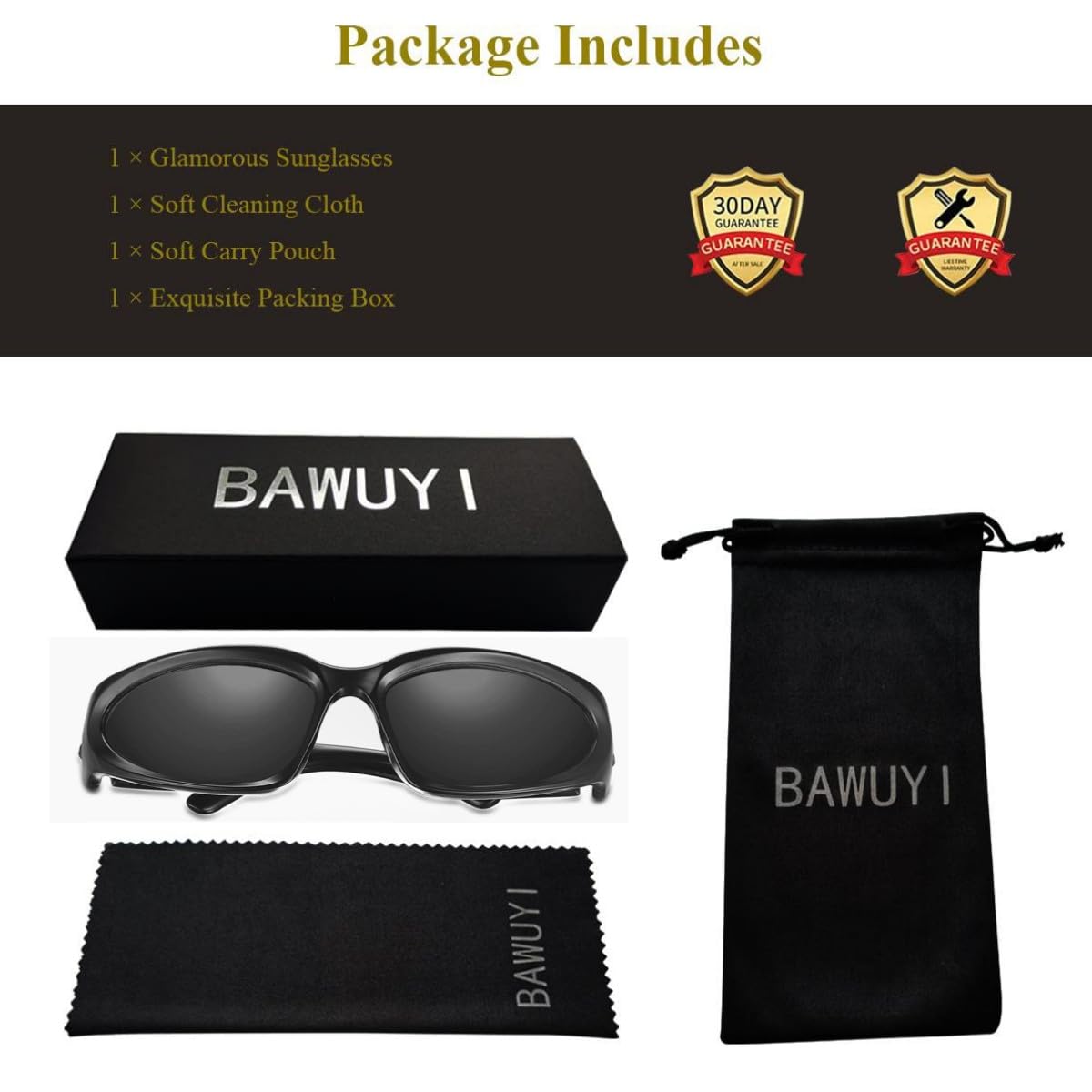 Y2K Wrap Around Sonnenbrillen, für Herren, Damen, 2000er Zubehör, Cool Cyber Glasses, Sport, Biker Rider Shades Shield UV400