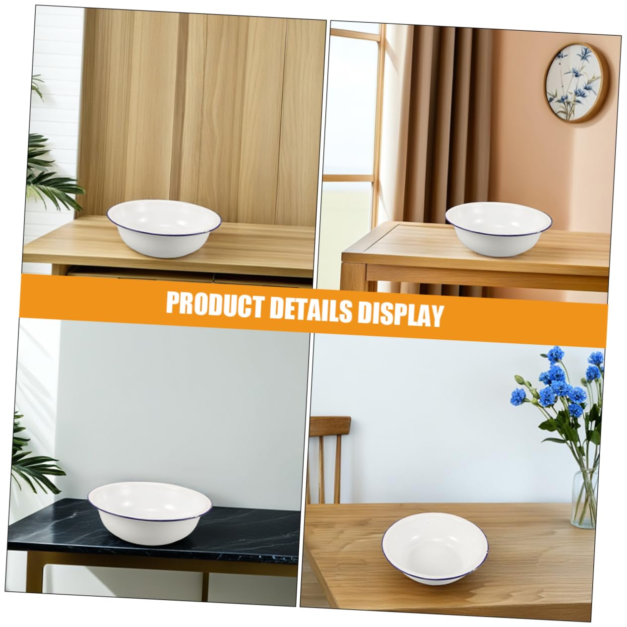 ABOOFAN Bassin Grosse Capacité pour Vintage pour Bain de Pieds Facile à Nettoyer Usage Multifonctionnel en Émail Blanc et Trempage des Pieds Lavage Visage