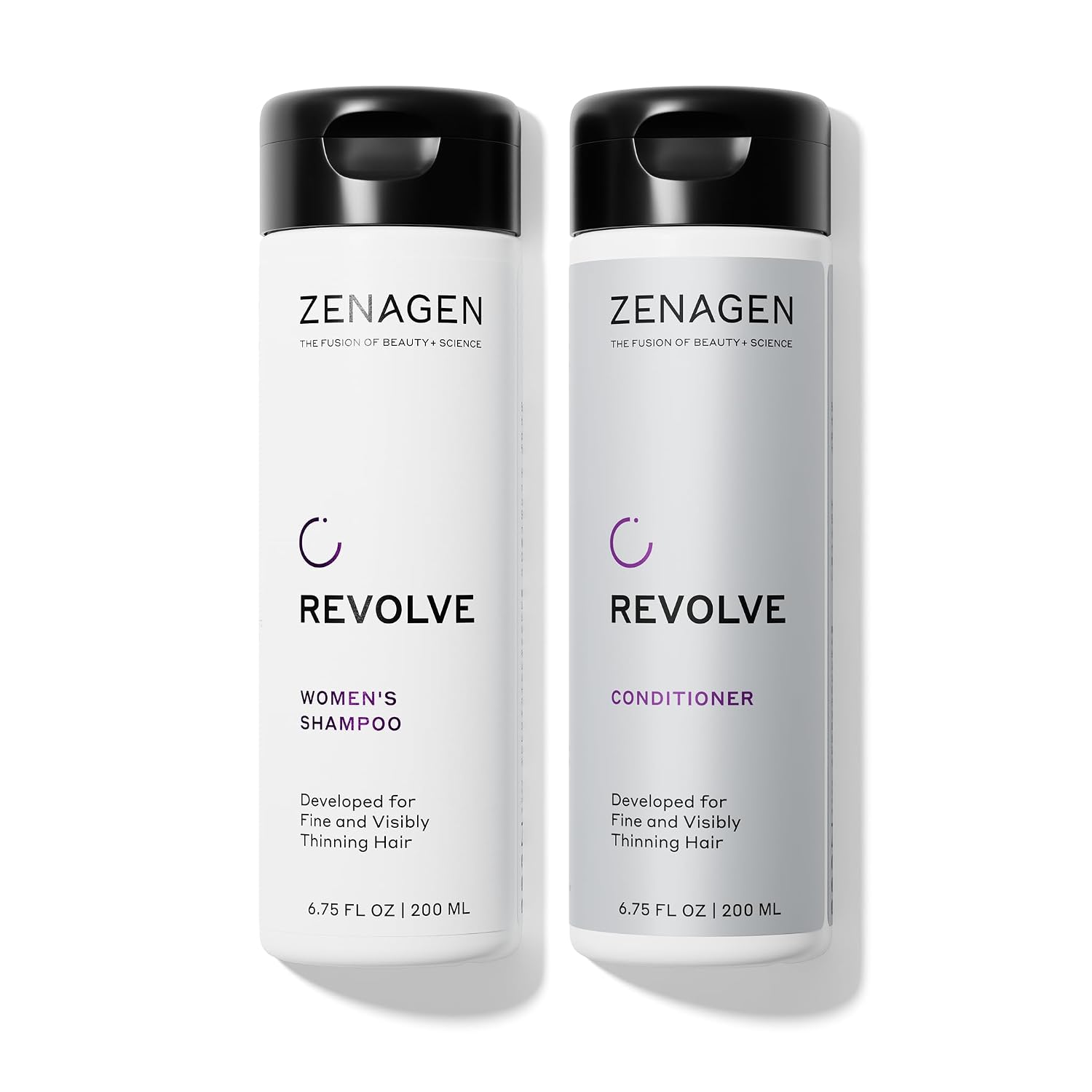 Zenagen Revolve Thickening Shampoo & Conditioner Bundle for Women (6.75 oz Each) – For Fine & Thinning Hair, Supports Fuller, Thicker-Looking Hair & Scalp Balance