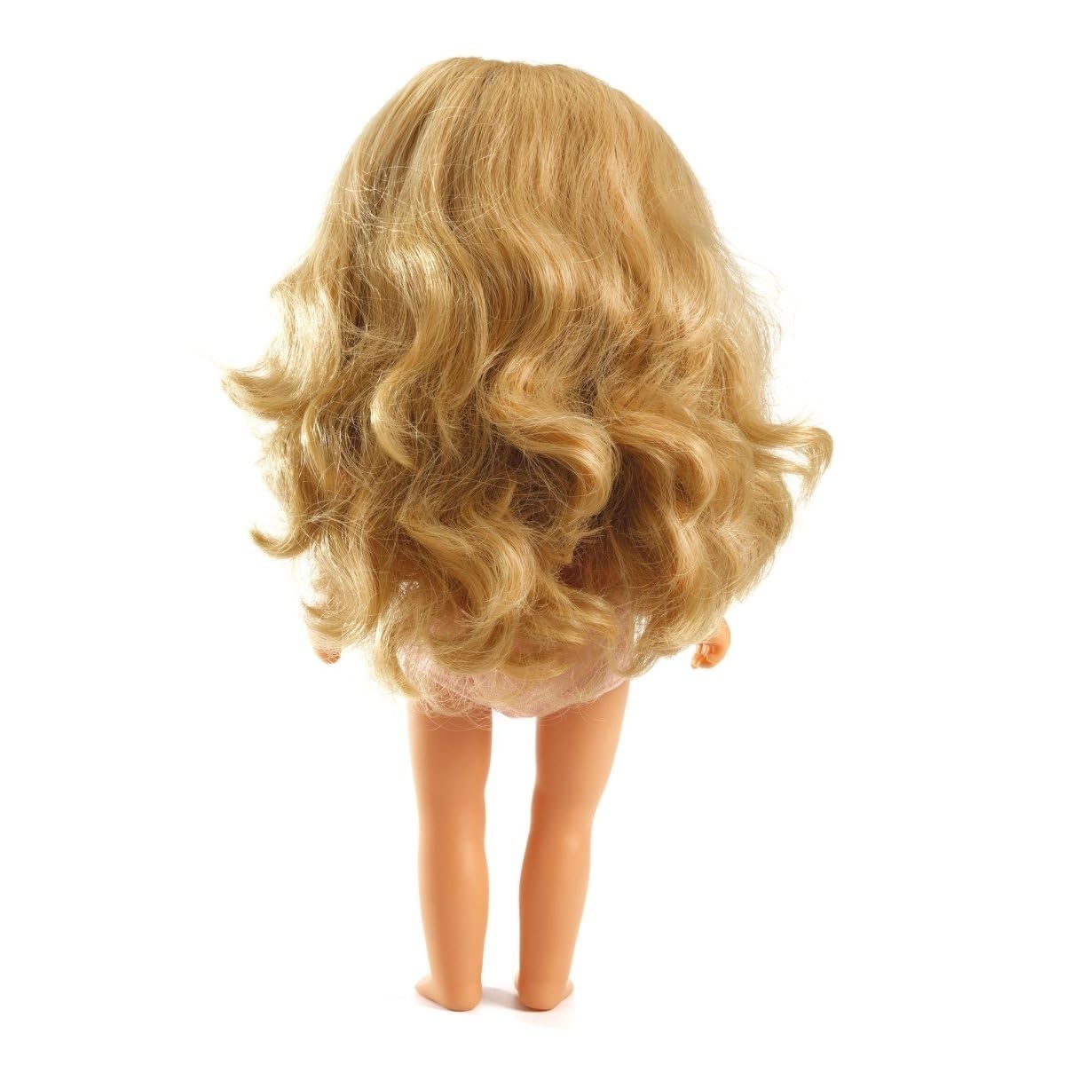 Djeco Puppe Marie | 32 cm große Spielpuppe ab 3 Jahren mit blondem Haar zum Frisieren, Schlafaugen, weichem Vinyl & waschbarer Kleidung | POMEA Stehpuppe Mädchen