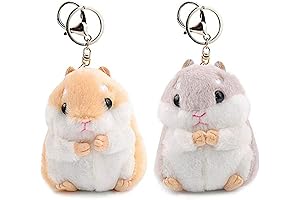 Cute Hamster Plush Keychains: A Delightful Set for Girls
