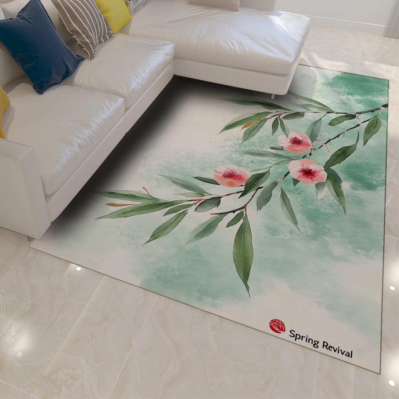 Tapis ultra-fin lavable 90x150cm pour éliminer les taches de l'entrée