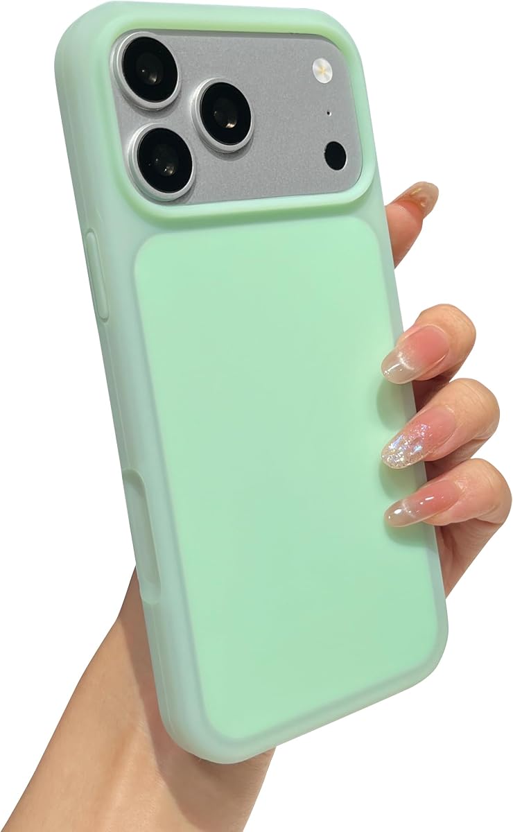 Funda Caseative para iPhone 17, verde | Contraste Color Silicona Líquida Suave