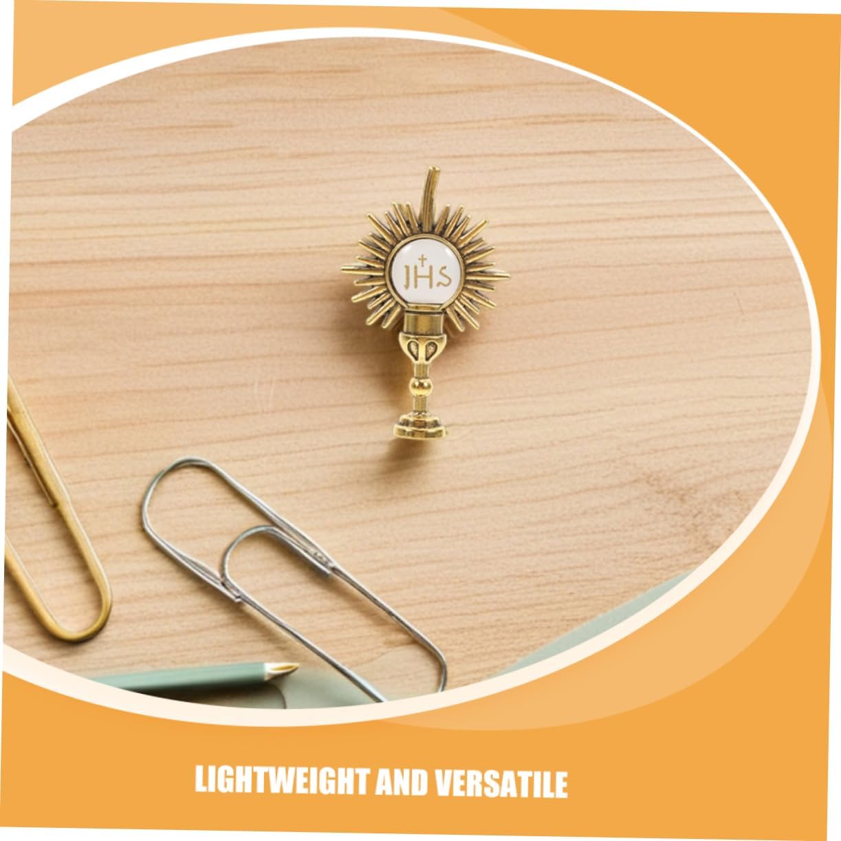 Amosfun 6pcs Catholic Chalice Cross Lapel Elegant Religious Brooch for First Communion Celebrations for Boys and Girls Meaningful Keepsake for Special Occasions