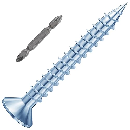 Miniatura 27 de (385 piezas) Tornillos de cabeza plana negros para madera, tornillos autorroscantes de cabeza plana para metal rápido, equipados con kit de anclaje