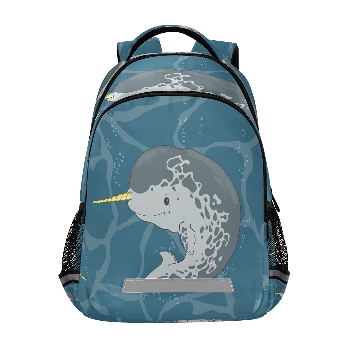 KEEPREAL Unicorn Narwhal Backpack - Water Resistant Daypack For School, Sports & Travel - 16.7x11.6x6.9 Inches