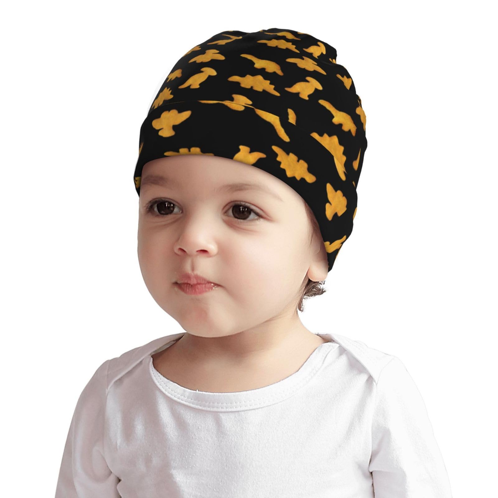 Rqzwdq Cute Dinosaur Chicken Nuggets Kids Beanie Hats Warm Knit Beanie Cap Skull Caps Gifts Decor for Boys Girls