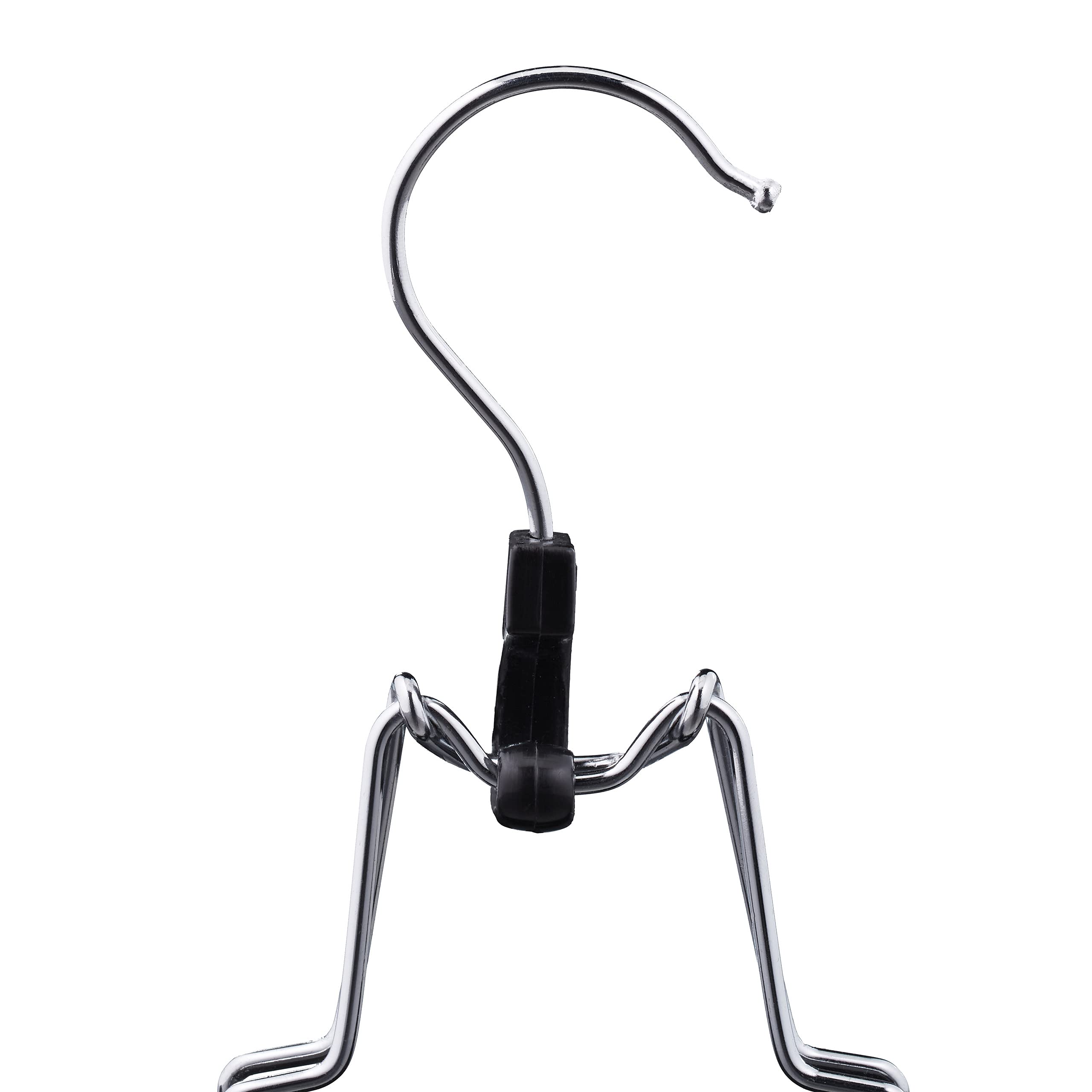 Relaxdays Wieszak na spodnie, zestaw 5 sztuk, drewno, delikatny, antypoślizgowy aksamitny pokrowiec, wieszak na spódnicę, napinacz do spodni, szer.: 25 cm, czarny