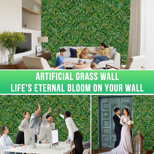 Grass-Wall-Artificial-Tropical-Boxwood-Panels-20x2012pcs-Privacy-Hedge-Fence-Screen-with-UV-Protection-Greenery-Backdrop-for-Indoor-Home-Wedding-Decor-and-Outdoor-Patio-Backyard Grass Wall Artificial Tropical Boxwood Panels 20x2012pcs Privacy Hedge Fence Screen with UV Protection Greenery Backdrop for Indoor Home Wedding Decor and Outdoor Patio Backyard