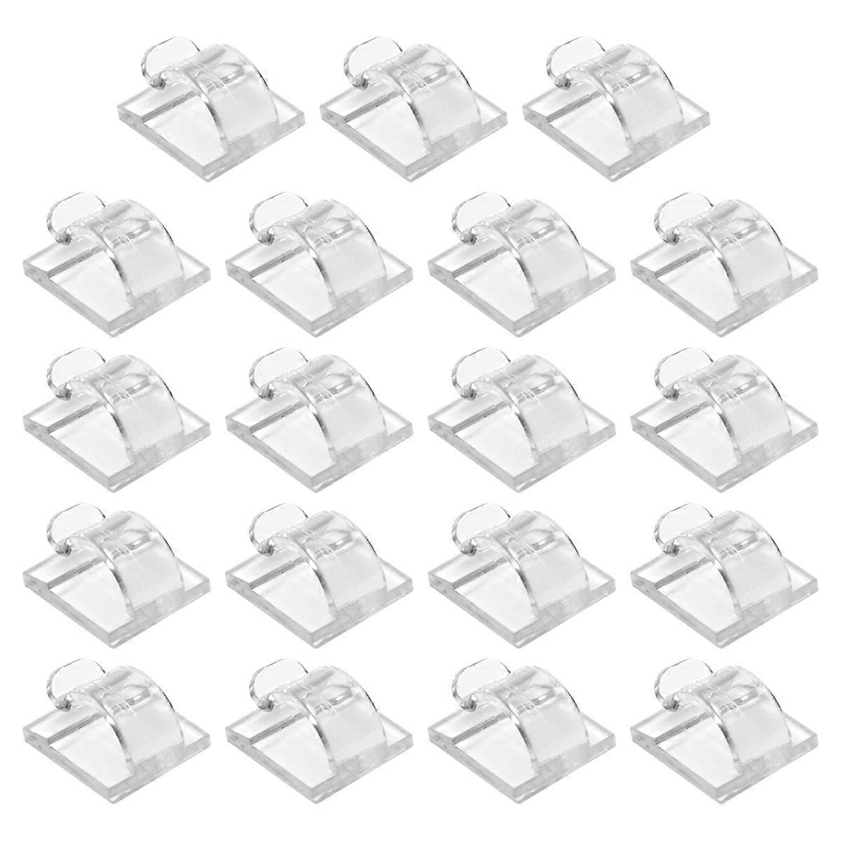 JOYHAPPST Hooks for Outdoor String Lights Clips 15 Pack Clips Clear Light Hook with 15 Waterproof Adhesive Backing