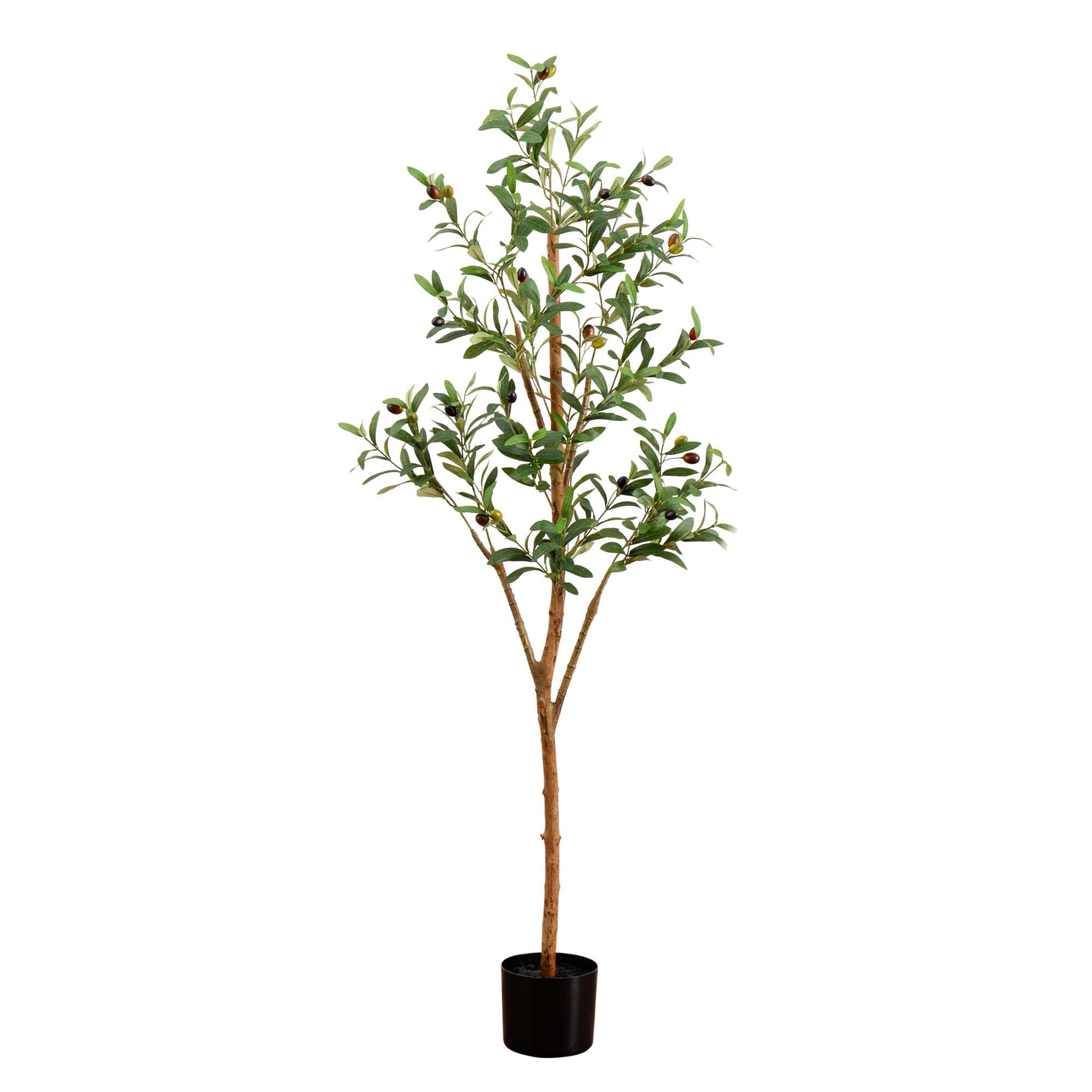 Nearly Natural Olive Tree Artificial Indoor 5FT Tall Silk Faux Olive ...